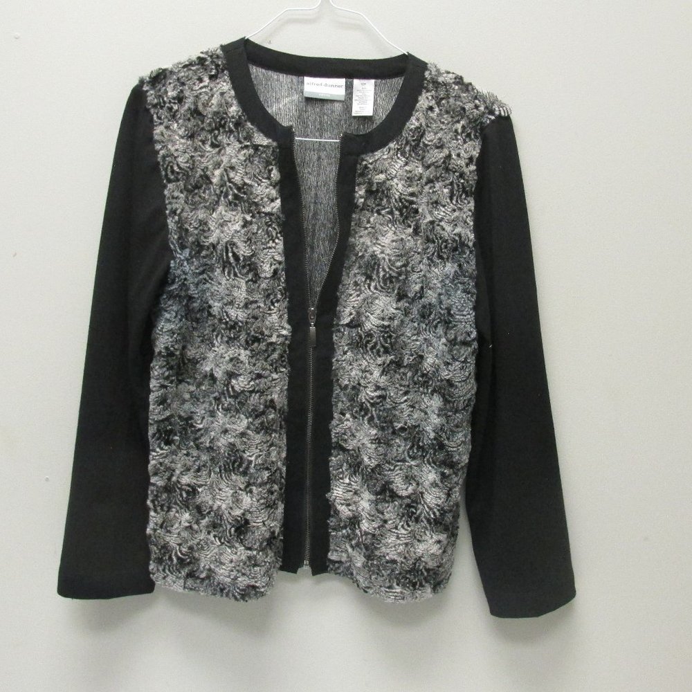 Alfred Dunner Zip Up Sweater
